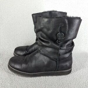 Skechers Keepsakes Boots Women's 10 Black Slouchy Rain Warm Tech Memory Foam